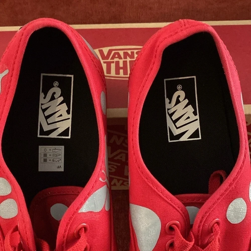 Vans Off The Wall Sneakers Womens Sz 8.5 M/10 W 4 Red reflective butterfly’s
